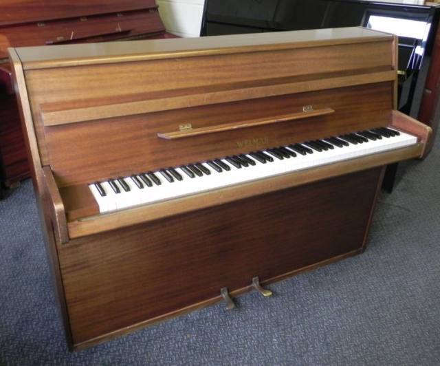 Welmar upright Piano in Walnut – Inventory thumbnail – Roberts Pianos Oxford