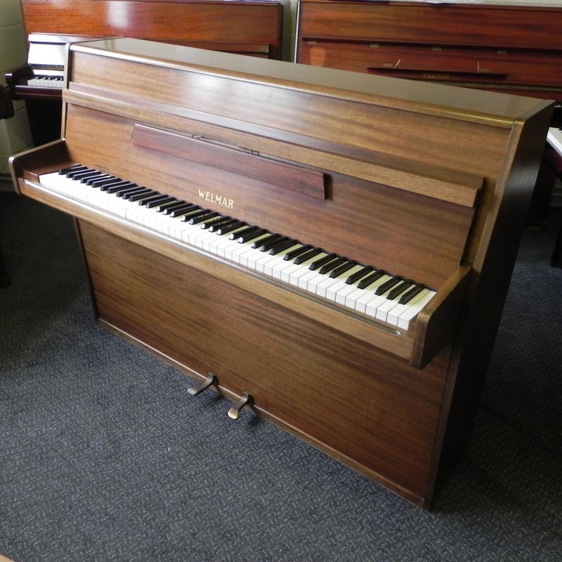 Welmar upright Piano in Walnut – Gallery image – Roberts Pianos Oxford