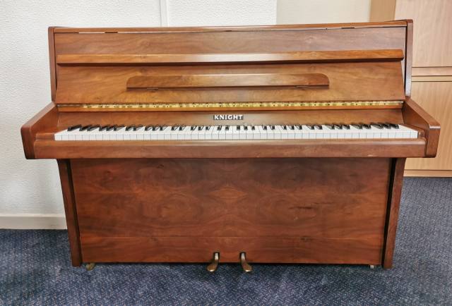 Knight upright Piano in Walnut – Inventory thumbnail – Roberts Pianos Oxford