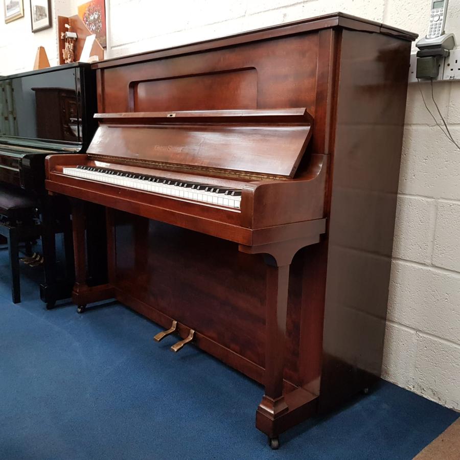 Grotrian Steinweg 120 upright Piano in Mahogany – Gallery image – Roberts Pianos Oxford
