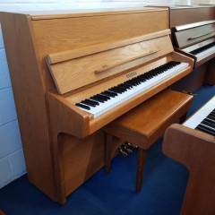 Knight K10 3 pedal upright Piano in light oak – Inventory thumbnail – Roberts Pianos Oxford