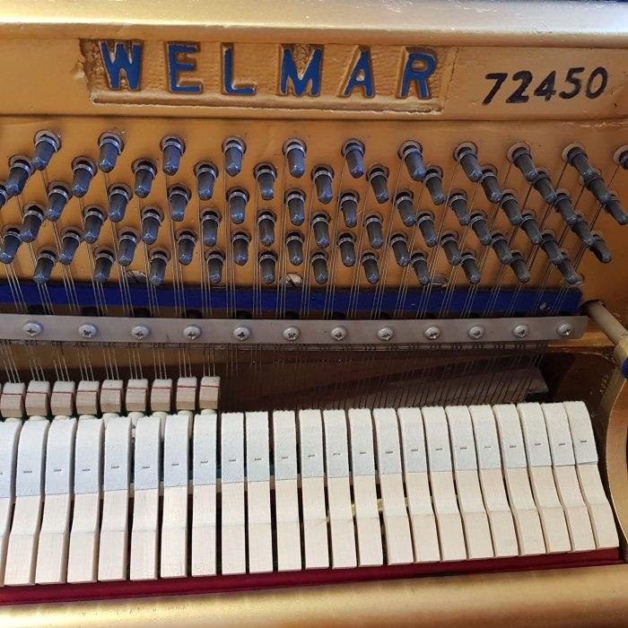 Welmar A2W upright Piano in teak – Gallery image – Roberts Pianos Oxford