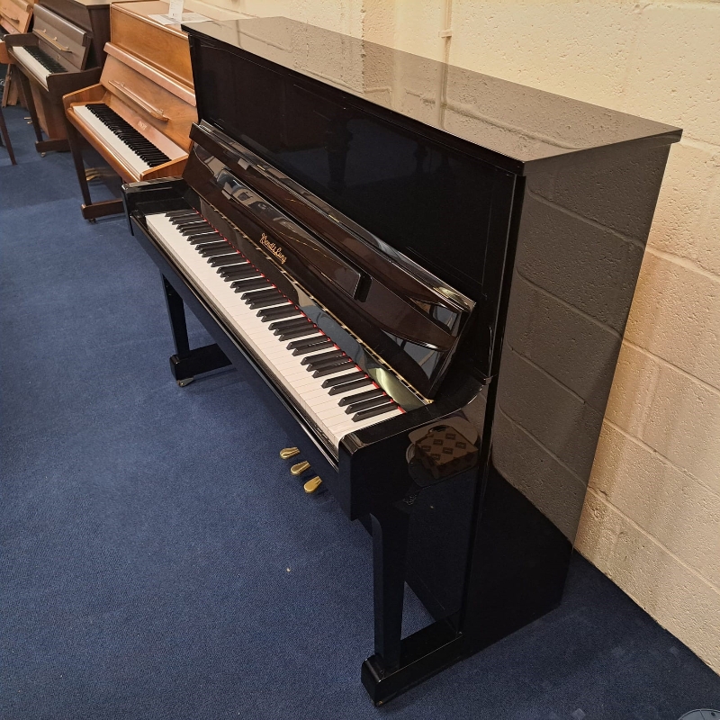 Wendl & Lung (Feurich) 122 upright Piano in black – Gallery image – Roberts Pianos Oxford