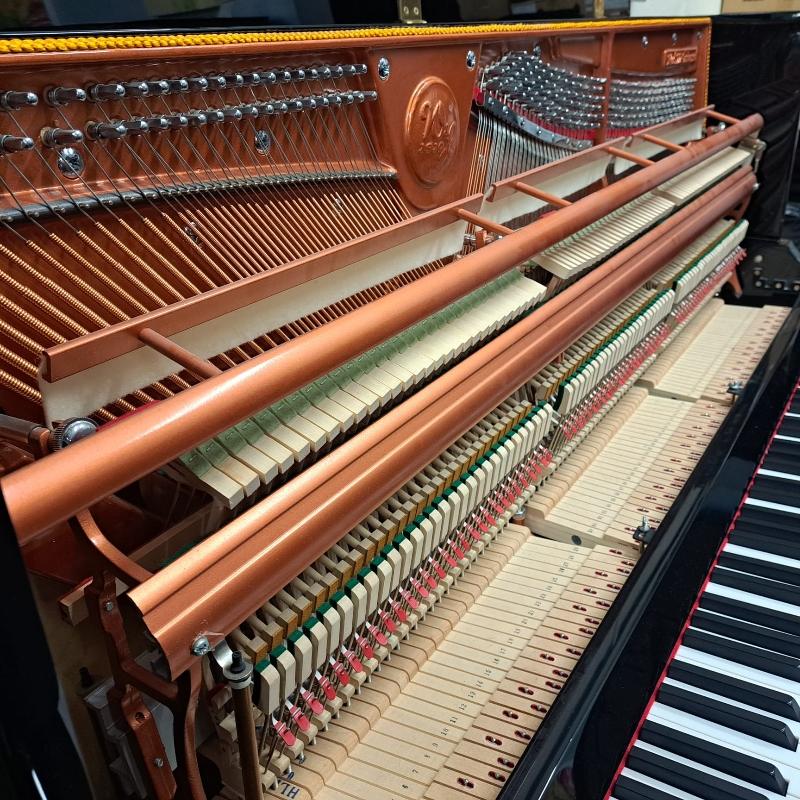 Wendl & Lung (Feurich) 122 upright Piano in black – Gallery image – Roberts Pianos Oxford