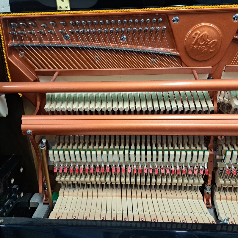 Wendl & Lung (Feurich) 122 upright Piano in black – Gallery image – Roberts Pianos Oxford