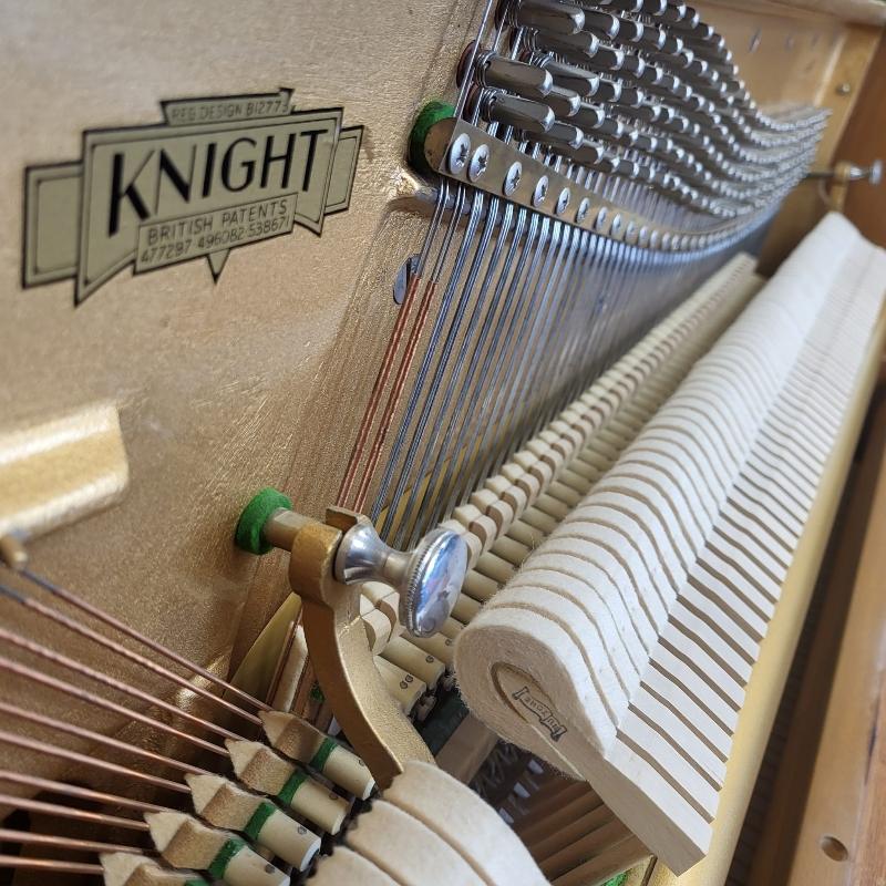 Knight K10 upright Piano in teak – Gallery image – Roberts Pianos Oxford
