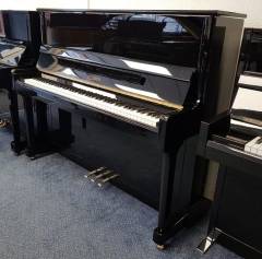 Feurich 122 upright Piano in Black – Inventory thumbnail – Roberts Pianos Oxford