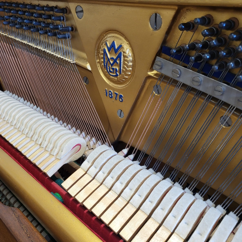 Welmar upright Piano in mahogany – Gallery image – Roberts Pianos Oxford