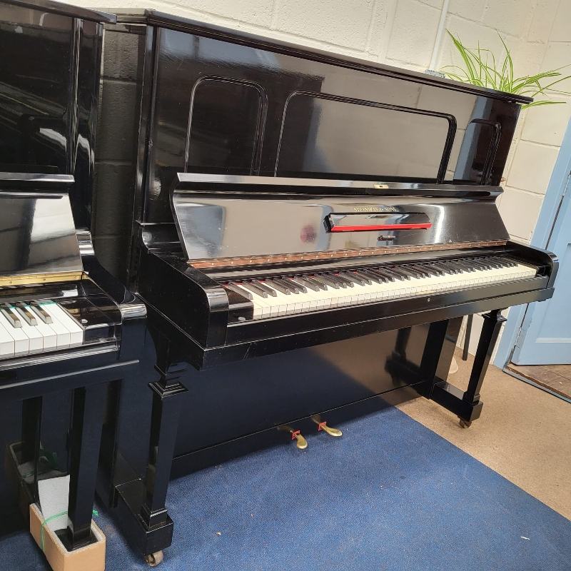 Steinway Model K upright Piano in Ebonised – Featured image – Roberts Pianos Oxford