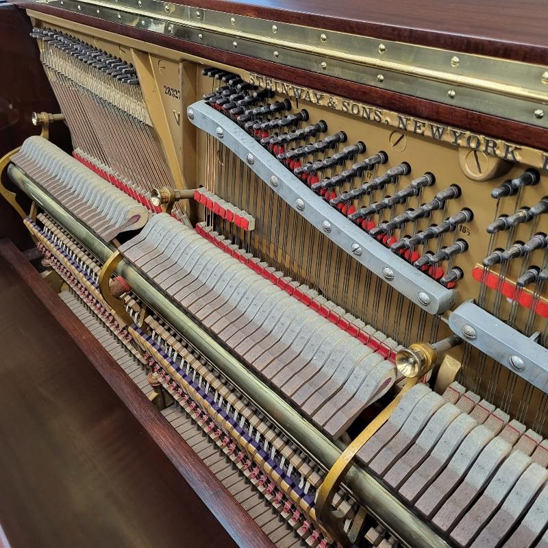Steinway V upright Piano in mahogany – Gallery image – Roberts Pianos Oxford