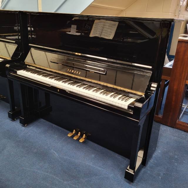 Yamaha U3H upright Piano in black polyester – Inventory thumbnail – Roberts Pianos Oxford
