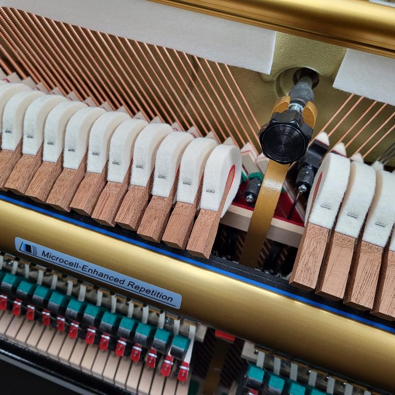 Kawai K-500 upright Piano in black – Gallery image – Roberts Pianos Oxford