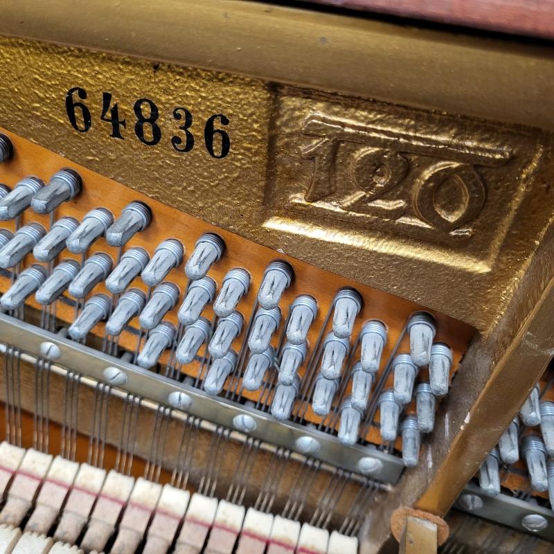 Grotrian Steinweg 120 upright Piano in mahogany – Gallery image – Roberts Pianos Oxford