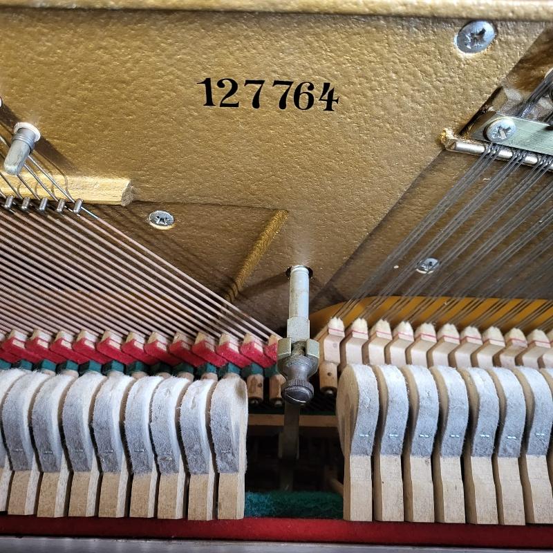 Grotrian Steinweg 122 upright Piano in bright mahogany – Gallery image – Roberts Pianos Oxford