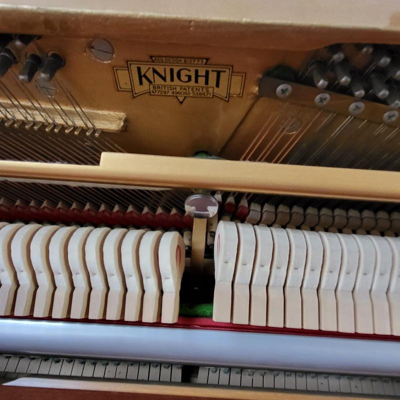 Knight K6 upright Piano in Teak – Gallery image – Roberts Pianos Oxford