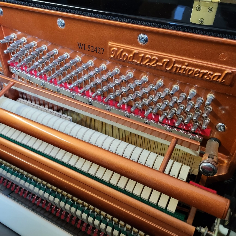 Wendl & Lung 122 upright Piano in Black – Gallery image – Roberts Pianos Oxford