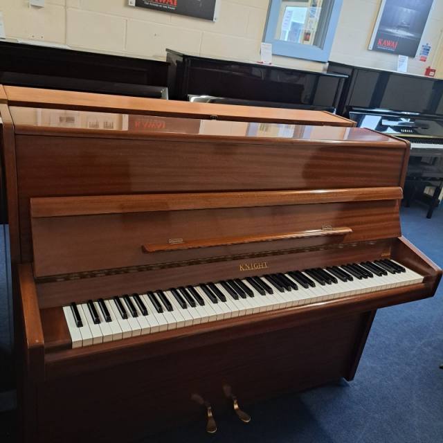 Knight K10 upright Piano in mahogany – Inventory thumbnail – Roberts Pianos Oxford