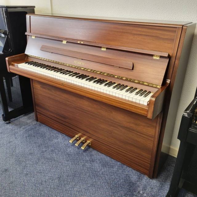German Feurich 116 upright Piano in mahogany – Inventory thumbnail – Roberts Pianos Oxford