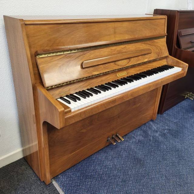 Knight upright Piano in walnut – Inventory thumbnail – Roberts Pianos Oxford