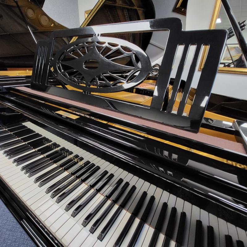 Grotrian Steinweg model 220 grand Piano in black – Gallery image – Roberts Pianos Oxford