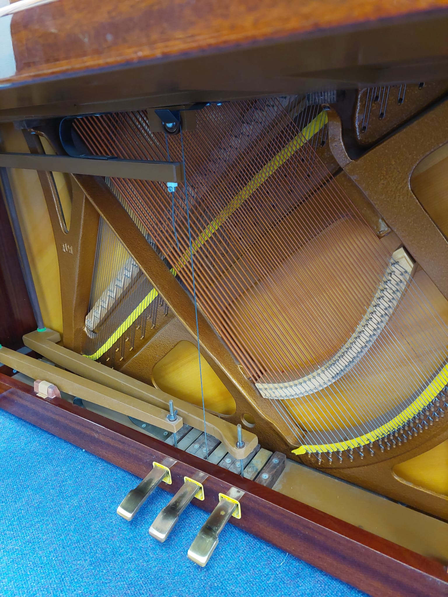 Feurich 120 Upright Piano in Mahogany – Gallery image – Roberts Pianos Oxford