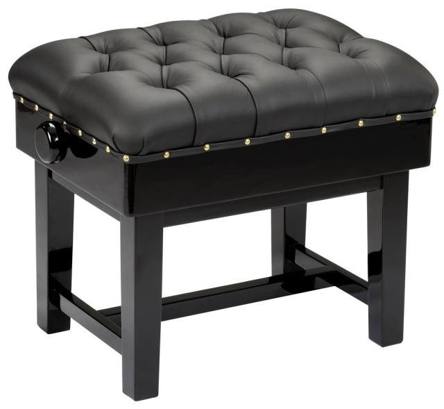 Hidrau London Concert Stool stool Piano in Black – Inventory thumbnail – Roberts Pianos Oxford