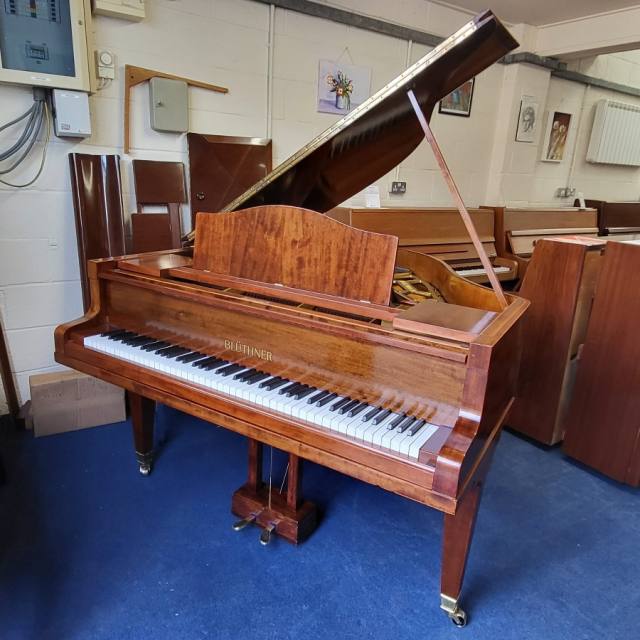 Bluthner IV grand Piano in flame mahogany – Inventory thumbnail – Roberts Pianos Oxford