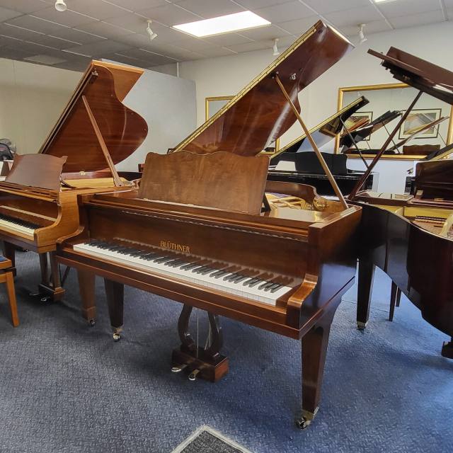 Bluthner style IVa grand Piano in walnut – Sold piano – Roberts Pianos Oxford