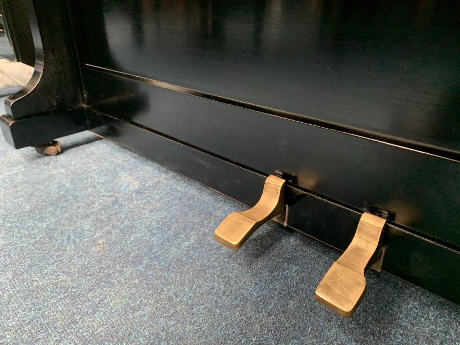 Grotrian Steinweg 120 upright Piano in black – Gallery image – Roberts Pianos Oxford
