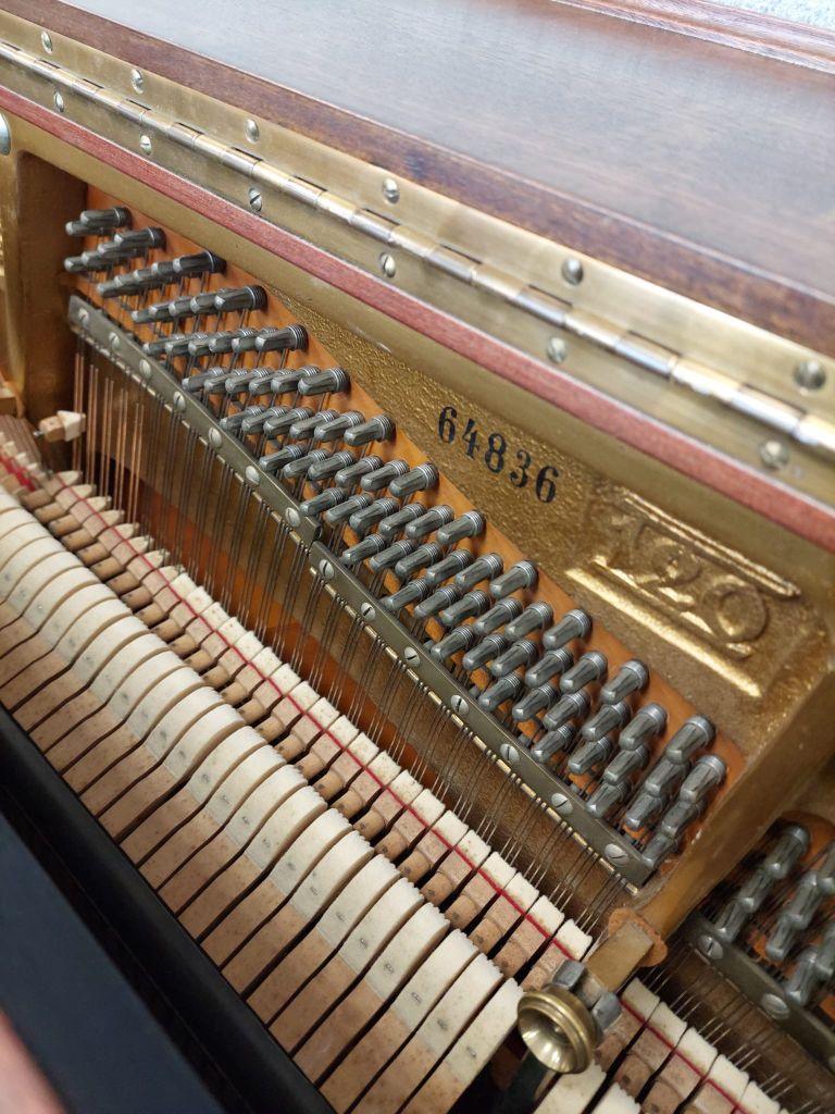 Grotrian Steinweg 120 upright Piano in mahogany – Gallery image – Roberts Pianos Oxford