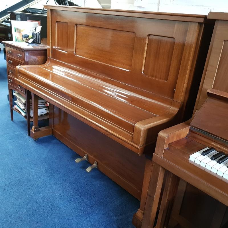 Grotrian Steinweg 130 upright Piano in Mahogany – Gallery image – Roberts Pianos Oxford