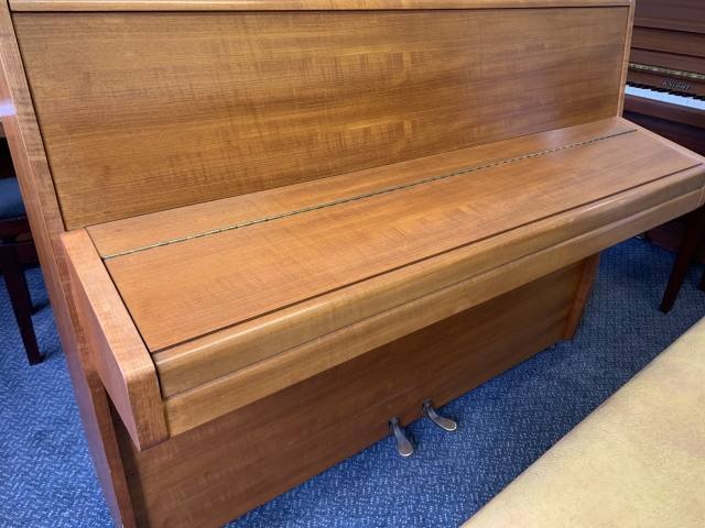 Knight K20 upright Piano in Teak or light mahogany – Inventory thumbnail – Roberts Pianos Oxford