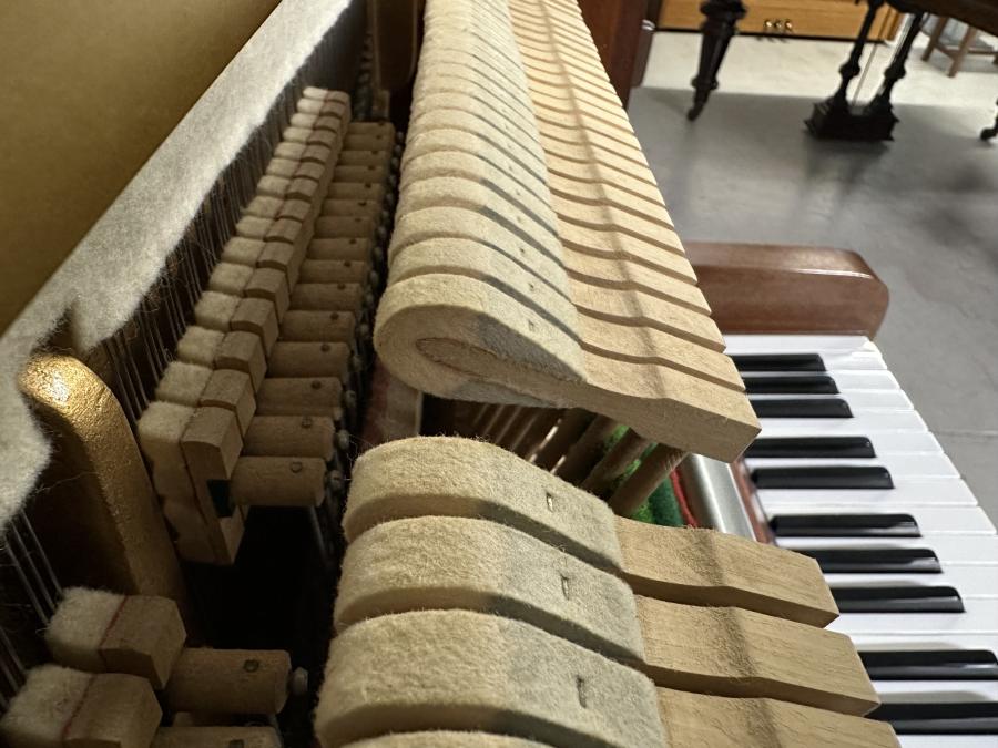 Welmar 125 upright Piano in Mahogany – Gallery image – Roberts Pianos Oxford