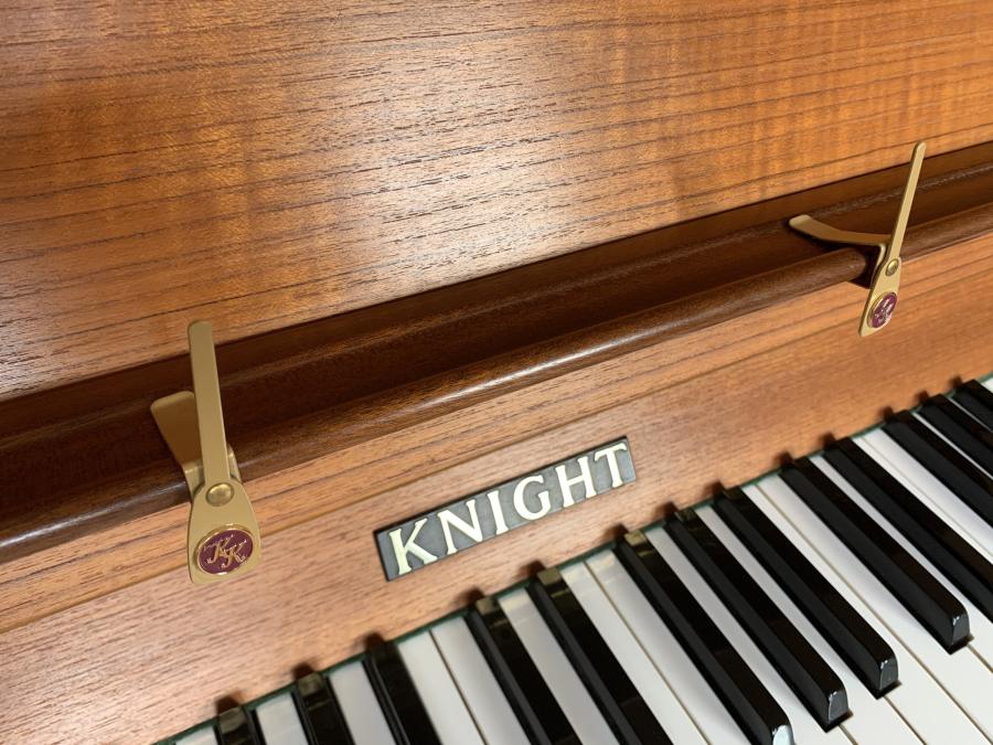 Knight K6 upright Piano in teak – Featured image – Roberts Pianos Oxford