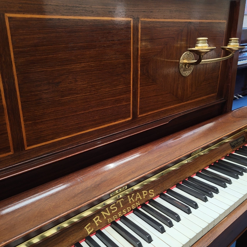 Kaps upright Piano in Walnut – Gallery image – Roberts Pianos Oxford