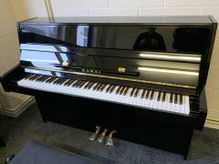 Kawai K-15E upright Piano in black polyester – Inventory thumbnail – Roberts Pianos Oxford