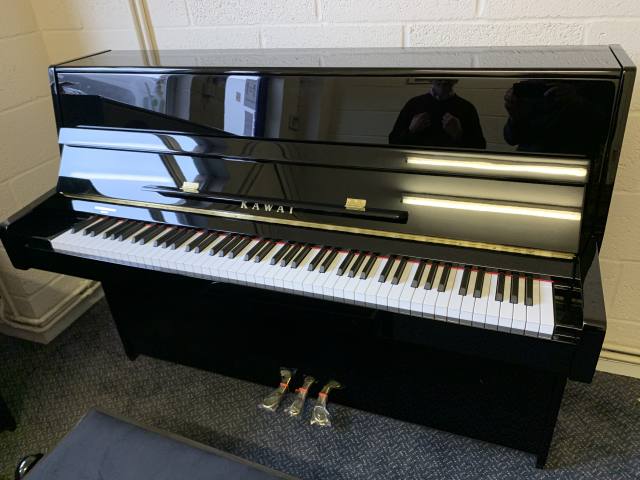 Kawai K-15E upright Piano in black polyester – Inventory thumbnail – Roberts Pianos Oxford