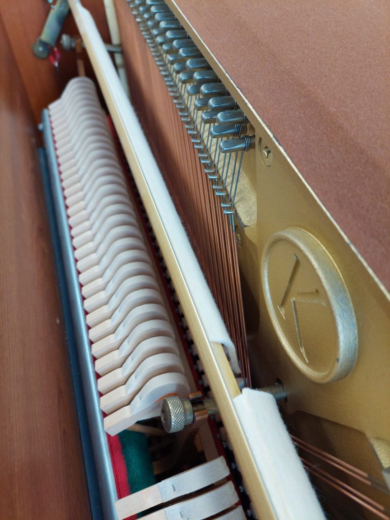 Kemble Prestige upright Piano in Walnut – Gallery image – Roberts Pianos Oxford