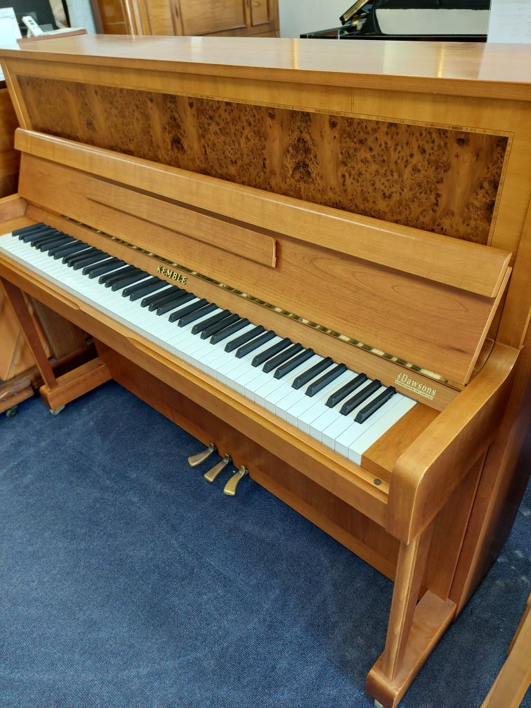 Kemble Prestige upright Piano in Walnut – Gallery image – Roberts Pianos Oxford