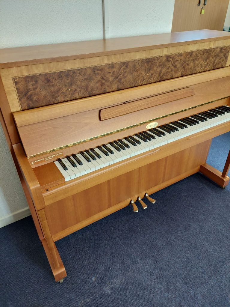 Kemble Prestige upright Piano in Walnut – Gallery image – Roberts Pianos Oxford