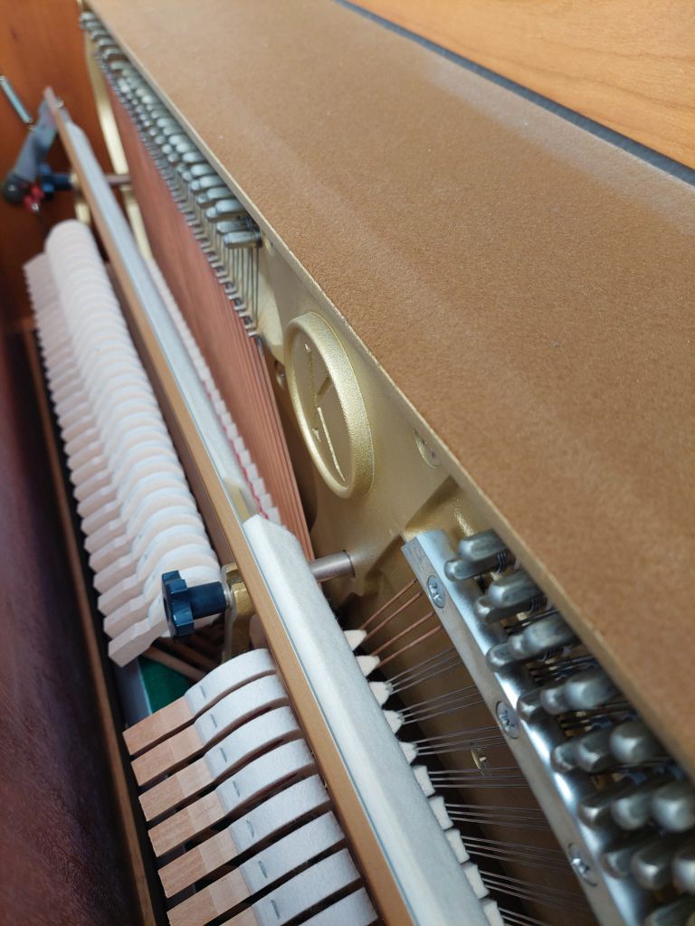 Kemble Prestige upright Piano in Walnut – Gallery image – Roberts Pianos Oxford