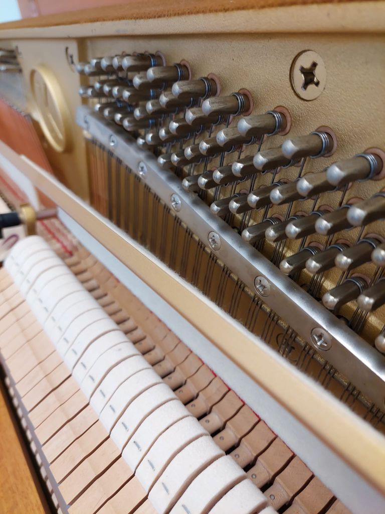 Kemble Prestige upright Piano in Walnut – Gallery image – Roberts Pianos Oxford