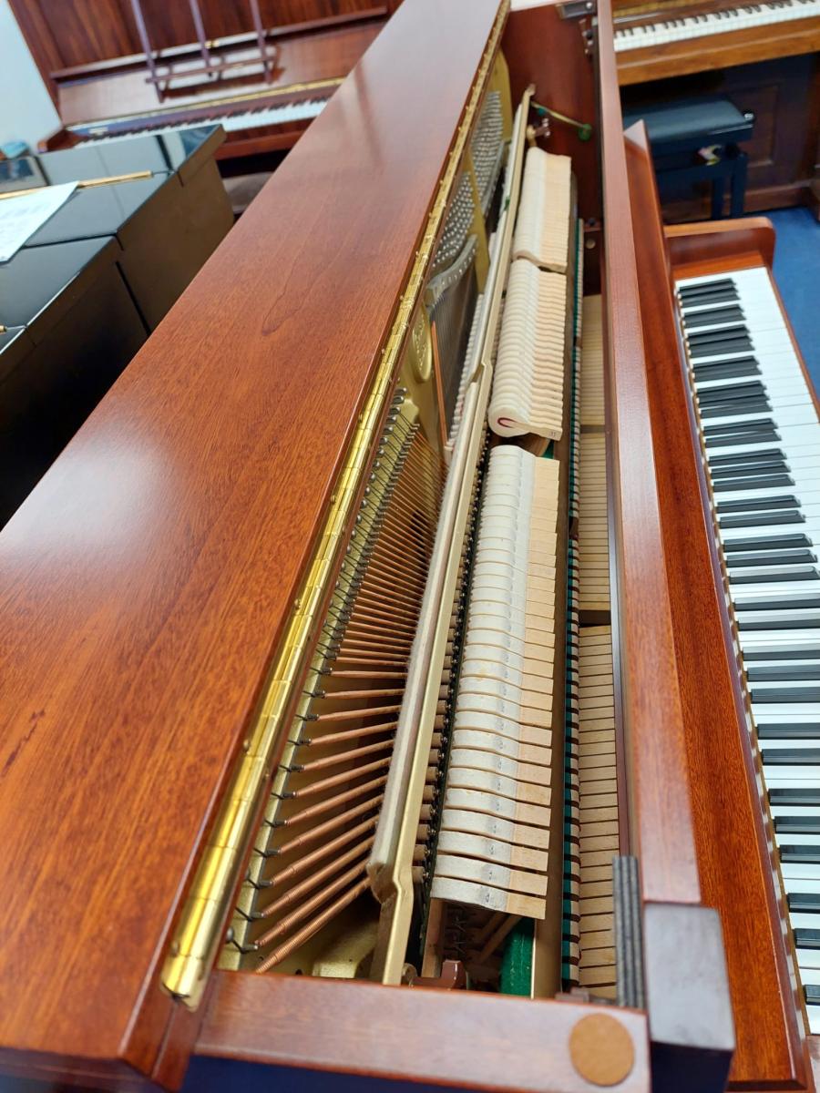 Kemble 120 upright Piano in Mahogany satin – Gallery image – Roberts Pianos Oxford