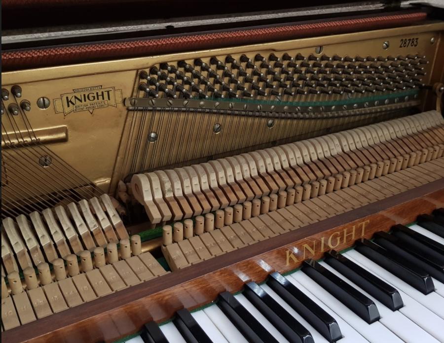 Knight K35 upright Piano in Mahogany – Gallery image – Roberts Pianos Oxford