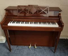 Knight K35 upright Piano in Mahogany – Inventory thumbnail – Roberts Pianos Oxford