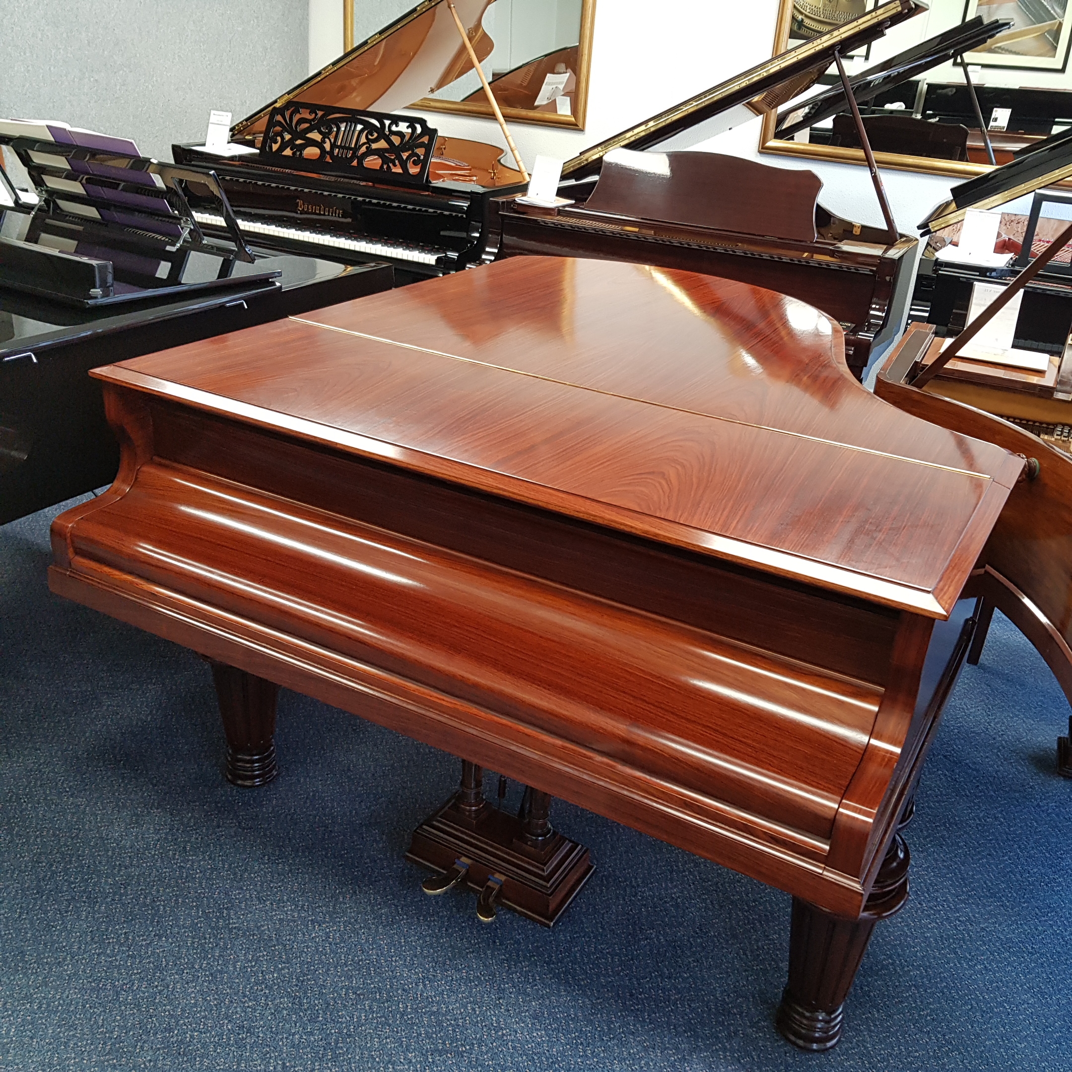 Lipp 175 grand Piano in rosewood – Gallery image – Roberts Pianos Oxford