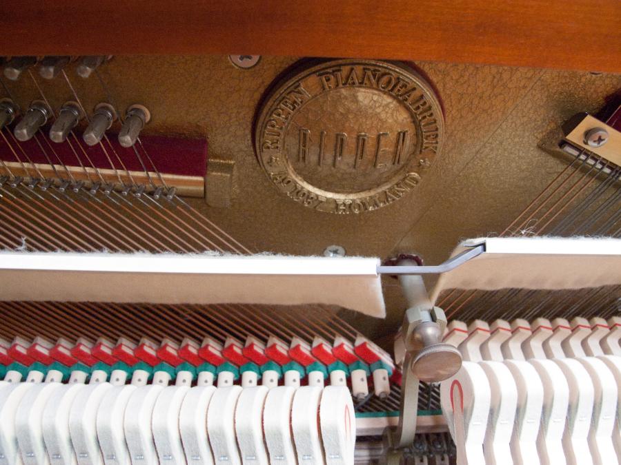 Rippen upright Piano in cherry – Gallery image – Roberts Pianos Oxford
