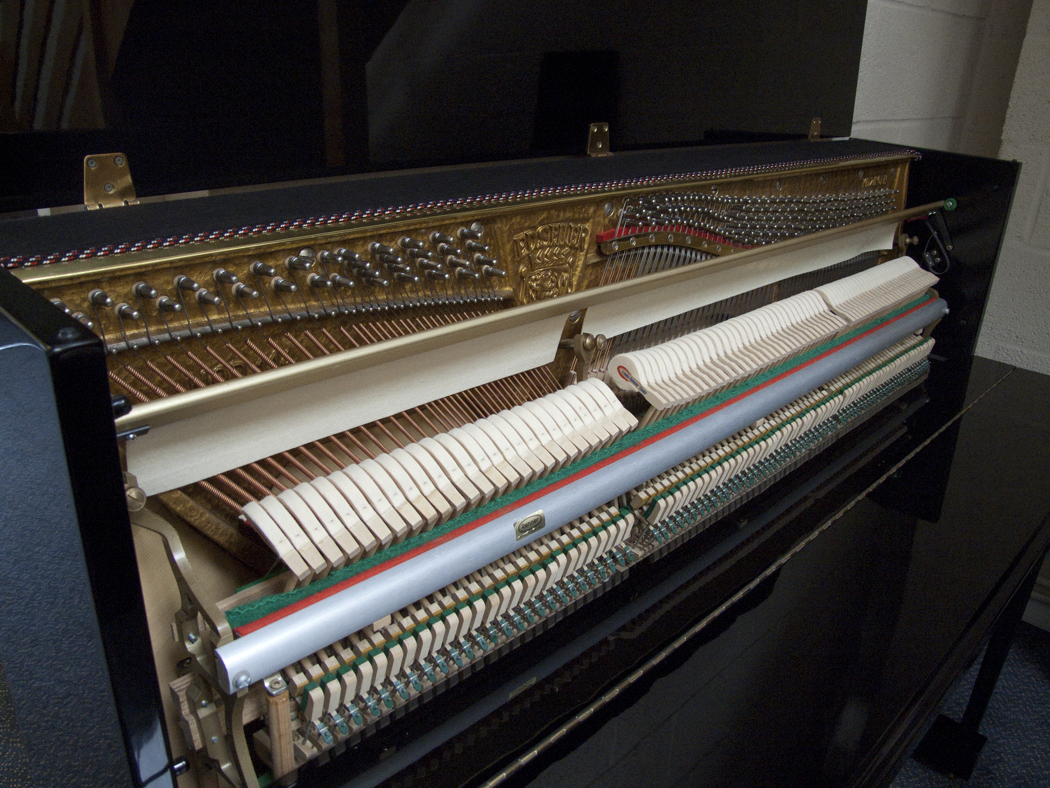Seiler upright Piano in Black Polyester – Gallery image – Roberts Pianos Oxford