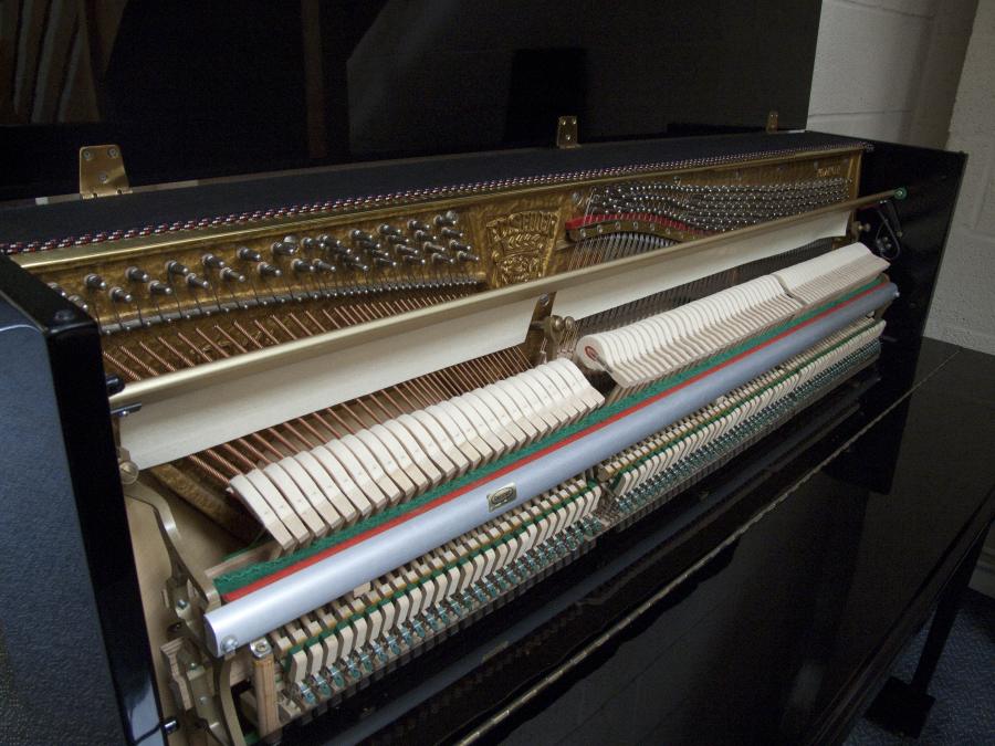 Seiler upright Piano in Black Polyester – Gallery image – Roberts Pianos Oxford