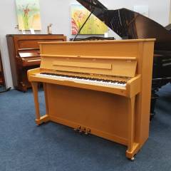 Seiler 116 upright Piano in satin oak – Inventory thumbnail – Roberts Pianos Oxford
